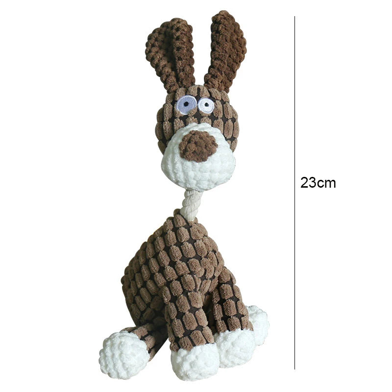 Fun Donkey Shaped Corduroy Squeaky Pet Toy
