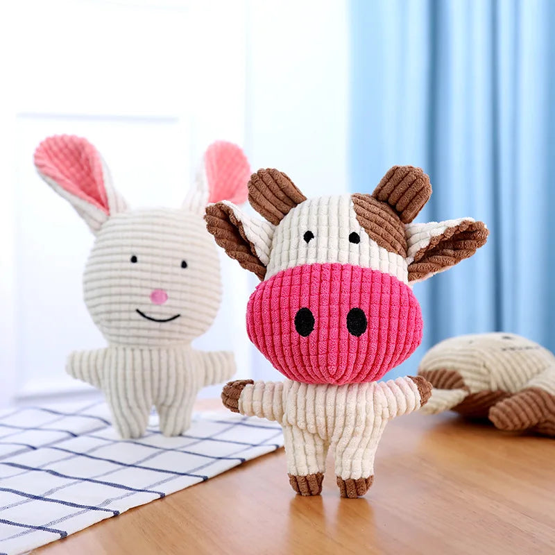 Fun Donkey Shaped Corduroy Squeaky Pet Toy