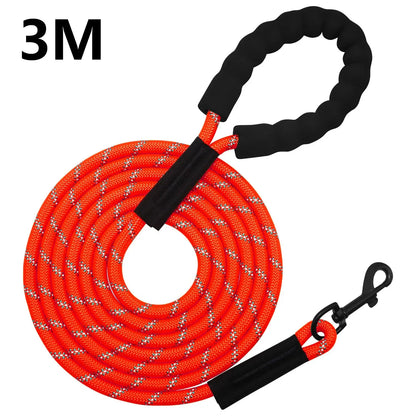 3M Dog Leash – Reflective Long Dog Rope Leash for Safety and Comfort
