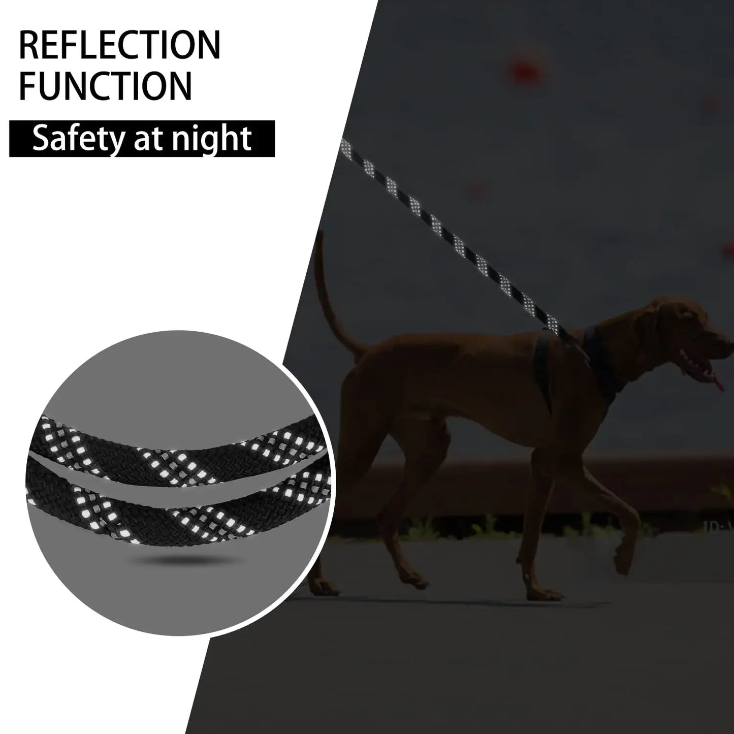 3M Dog Leash – Reflective Long Dog Rope Leash for Safety and Comfort