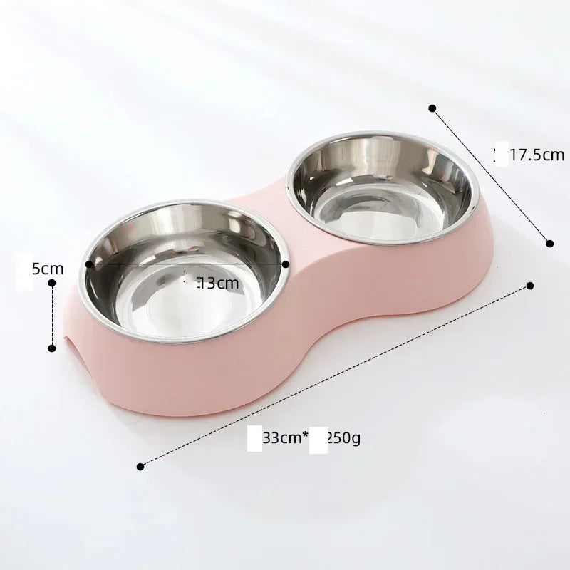 Double Stainless Steel Pet Food